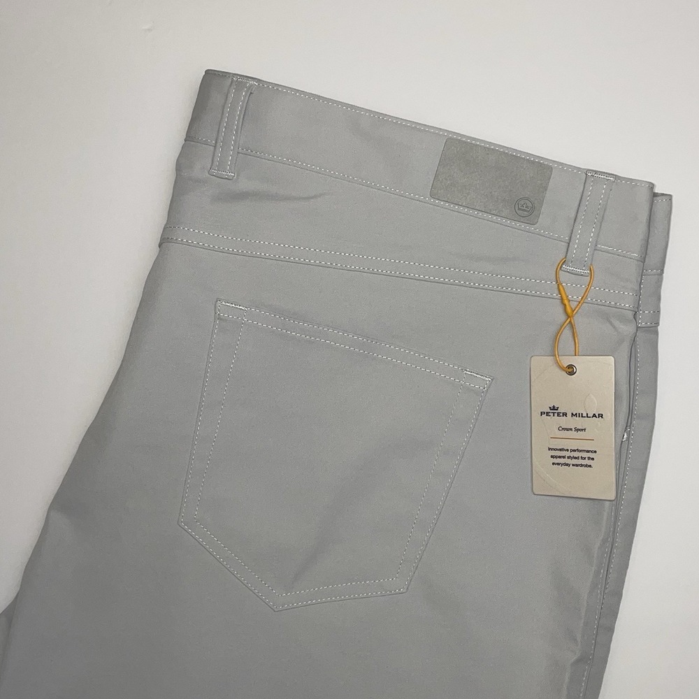 NEW‎ Peter Millar eb66 Performance 5-Pocket Pants 42x34 Classic Fit British Grey